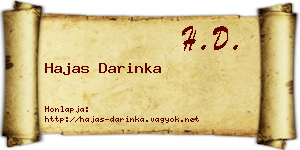 Hajas Darinka névjegykártya